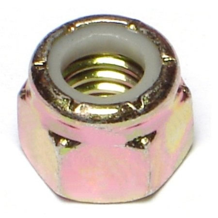 Midwest Fastener Nylon Insert Lock Nut, 3/8"-16, Steel, Grade 8, Yellow Zinc, 50 PK 08207